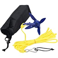 Junean Ancla de Kayak- Kit de Anclaje- Anclas para embarcaciones- Tabla de Paleta y Botes pequeños- estantería Fina para…